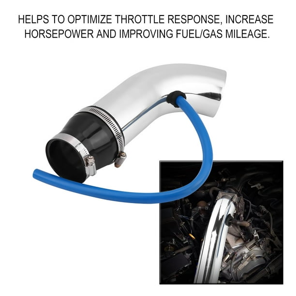 Trucks Auto 76mm/3inch Universal Car Cold Air Intake Pipe Tube Hose Kit for Cars Silver Air Intake Pipe Kit 